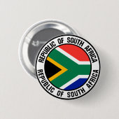 Zuid-Afrika Ronde Embleem Button 5,7 Cm (Voorkant /achterkant)
