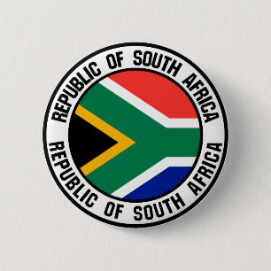 Zuid-Afrika Ronde Embleem Button 5,7 Cm
