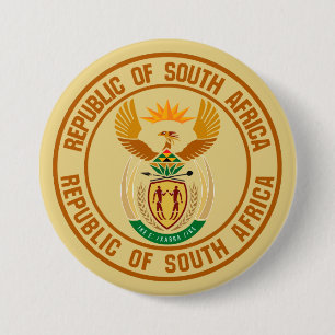 Zuid-Afrika Ronde Embleem Button 7,6 Cm