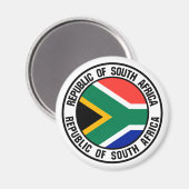 Zuid-Afrika Ronde Embleem Magneet (Voorkant / Achterkant)