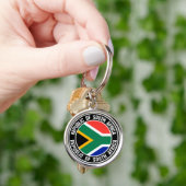 Zuid-Afrika Ronde Embleem Sleutelhanger (Hand)