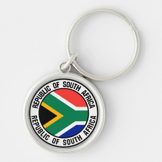 Zuid-Afrika Ronde Embleem Sleutelhanger (Voorkant)