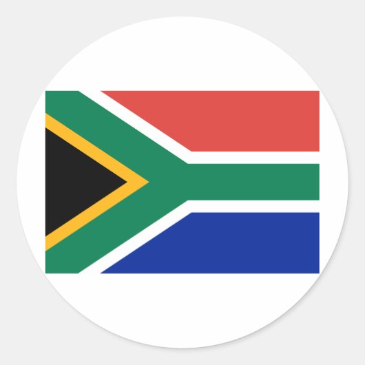 Zuid-Afrika Ronde Sticker (Voorkant)