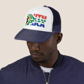 Zuid-Afrika Roots Zuid-Afrikaanse vlag Braai Trucker Pet (In situ)
