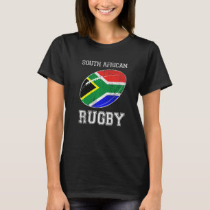 Zuid-Afrika Rugby Flag Wereldkampioenen Ondersteun T-shirt