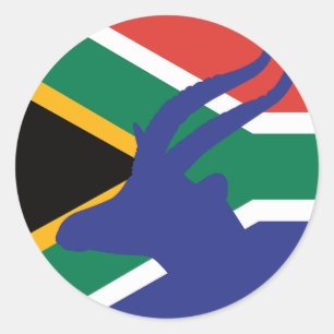 Zuid-Afrika Springbok Antelope Zuid-Afrikaans Ronde Sticker