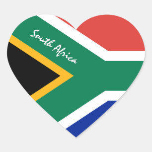 Zuid-Afrika Sticker, Patriottische Hart, Afrikaans Hart Sticker