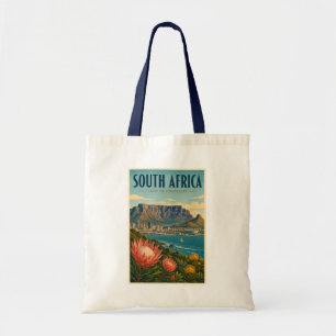 Zuid-Afrika Tafelberg Illustratie Reizen Tote Bag