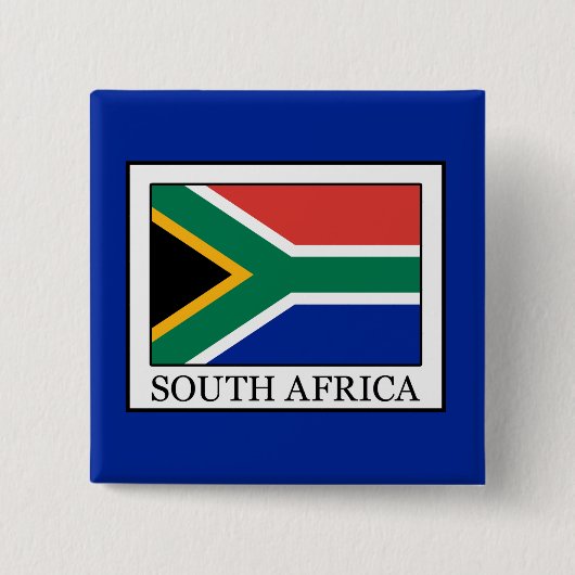 Zuid-Afrika Vierkante Button 5,1 Cm (Voorkant)