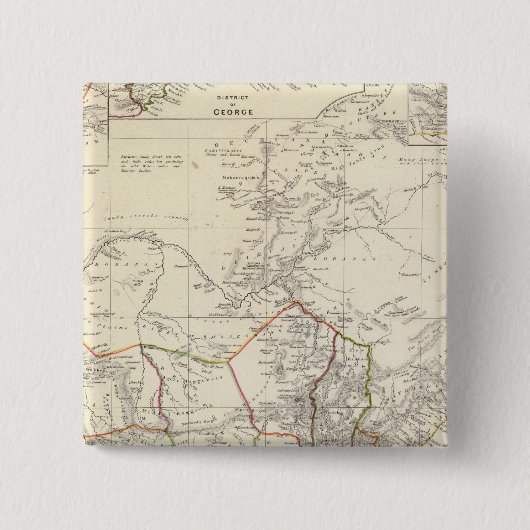 Zuid-Afrika Vierkante Button 5,1 Cm (Voorkant)