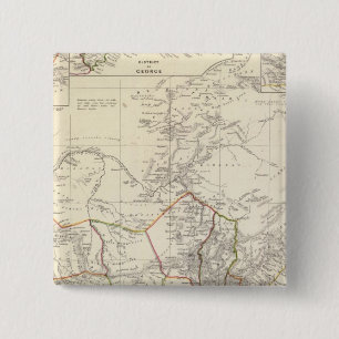 Zuid-Afrika Vierkante Button 5,1 Cm
