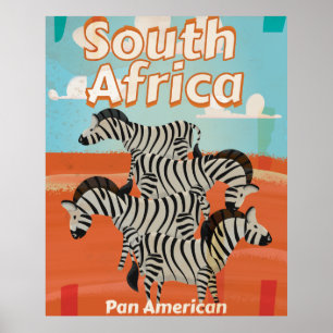 Zuid-Afrika vintage reisposter Poster