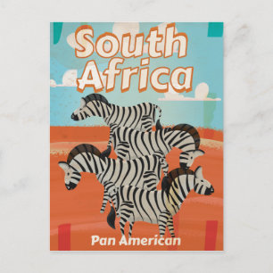 Zuid-Afrika Vintage Travel Poster Briefkaart