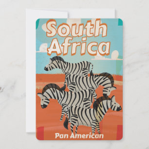 Zuid-Afrika Vintage Travel Poster Kaart