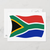 Zuid-Afrika Vlag Briefkaart (Voorkant / Achterkant)