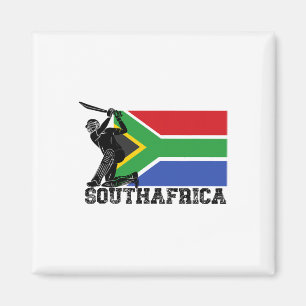 Zuid-Afrika Vlag Cricket Speler Tsman Sportteam Magneet