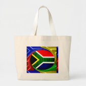 Zuid-Afrika Vlag: Dynamisch Spiraal Motief Grote Tote Bag (Voorkant)