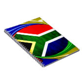 Zuid-Afrika Vlag: Dynamisch wervelmotief Notitieboek (Rechterzijde)