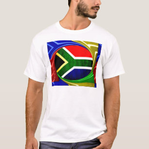 Zuid-Afrika Vlag: Dynamisch wervelmotief T-shirt