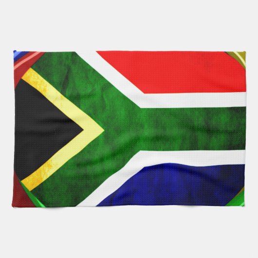 Zuid-Afrika Vlag: Dynamisch wervelmotief Theedoek (Horizontaal)