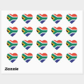 Zuid-Afrika vlag Hart Sticker (Vel)