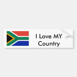 Zuid-Afrika Vlag Het museum Ik hou van mijn land Bumpersticker