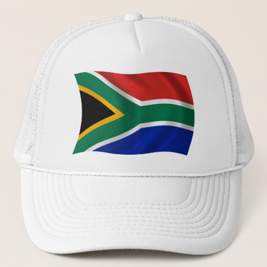 Zuid-Afrika Vlag Hoed Trucker Pet (Voorkant)