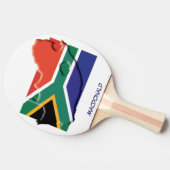ZUID-AFRIKA VLAG & KAART Gepersonaliseerd Tafeltennisbatje (Zijkant)