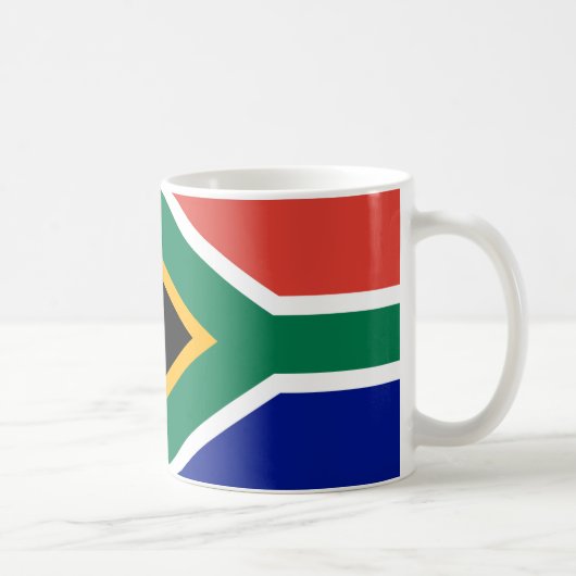 Zuid-Afrika Vlag Keramische Koffie Mok (Rechts)
