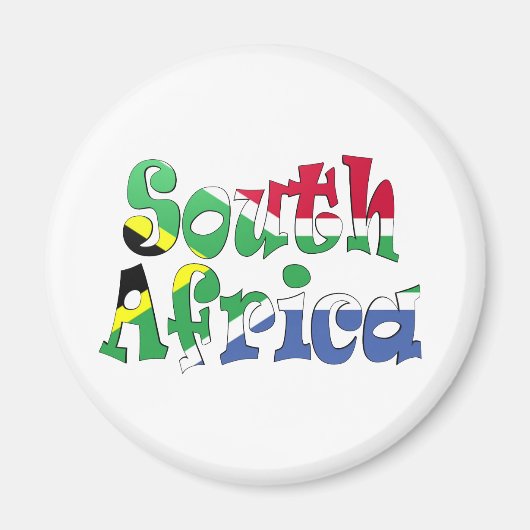 Zuid-Afrika Vlag Magnet Magneet (Voorkant)
