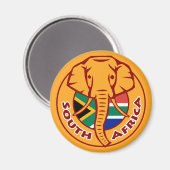 Zuid-Afrika Vlag olifant Magneet (Voorkant / Achterkant)