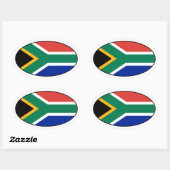 Zuid-Afrika Vlag Oval Sticker (Vel)