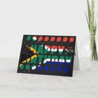 Zuid-Afrika Vlag Patriotic Birthday