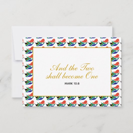 Zuid-Afrika vlag RSVP (Achterkant)