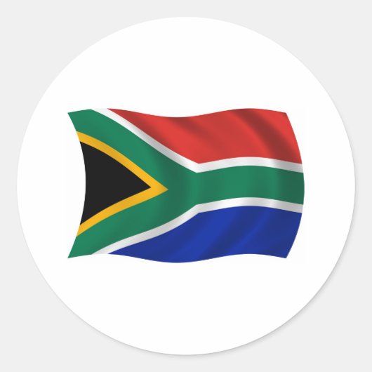 Zuid-Afrika Vlag Sticker (Voorkant)