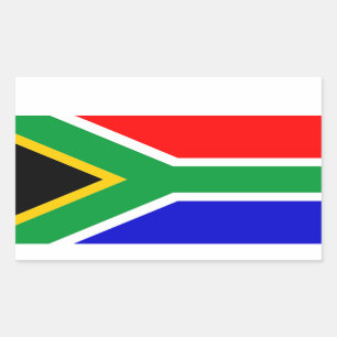 Zuid-Afrika: vlag van Zuid-Afrika Rechthoekige Sticker