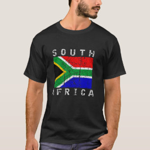 Zuid-Afrika Vlag Vervallen Afrikaanse Mannen Vrouw T-shirt