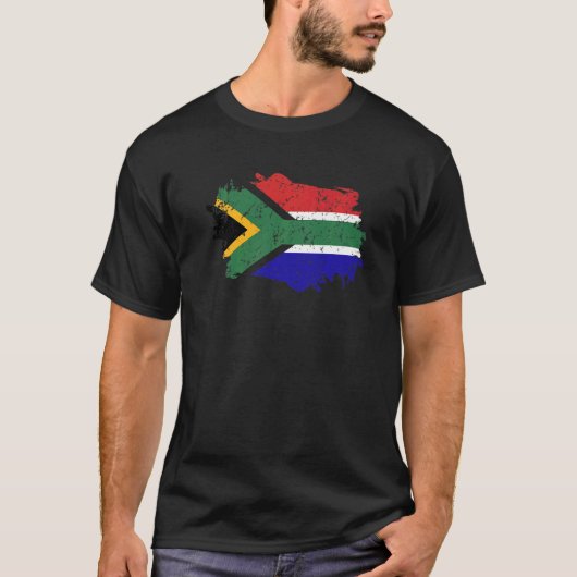 Zuid-Afrika Vlaggengraatvlag Zuid-Afrika T-shirt (Voorkant)
