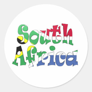 Zuid-Afrika Vlaggensticker Ronde Sticker