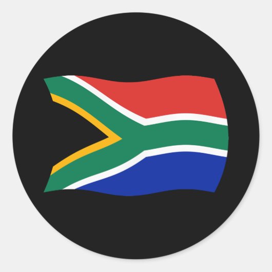 Zuid-Afrika Vlaggensticker Ronde Sticker (Voorkant)