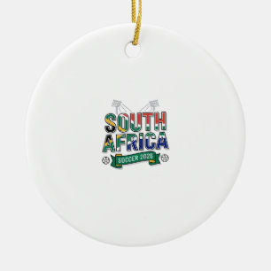 Zuid-Afrika Voetbal 2026 Voetbal Vet Land Typog Keramisch Ornament