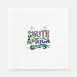 Zuid-Afrika Voetbal 2026 Voetbal Vet Land Typog Servet