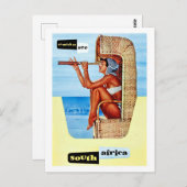 Zuid-Afrika, vrouw met dourbin, , reizen Briefkaart (Voorkant / Achterkant)