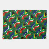Zuid-Afrika Wavevlag Theedoek (Horizontaal)