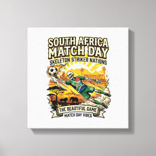 Zuid-Afrika Wedstrijd Dag Skelet Aanvaller Naties Canvas Afdruk