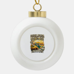 Zuid-Afrika Wedstrijd Dag Skelet Aanvaller Naties Keramische Bal Ornament