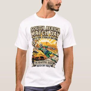 Zuid-Afrika Wedstrijd Dag Skelet Aanvaller Naties T-shirt