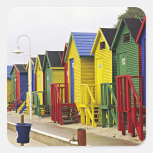 Zuid-Afrika, West-Kaap, St James. Kleurrijk Vierkante Sticker