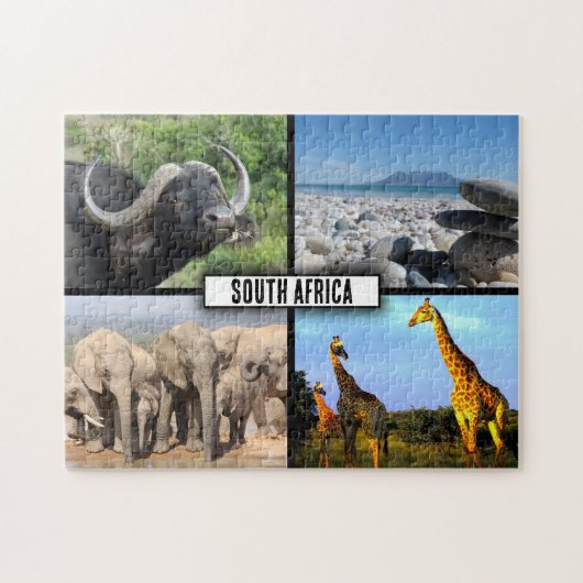 Zuid-Afrika Wildlife Fotocollage Legpuzzel (Horizontaal)