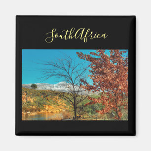 Zuid-Afrika Winter Herfst Landschap Sneeuw Magneet